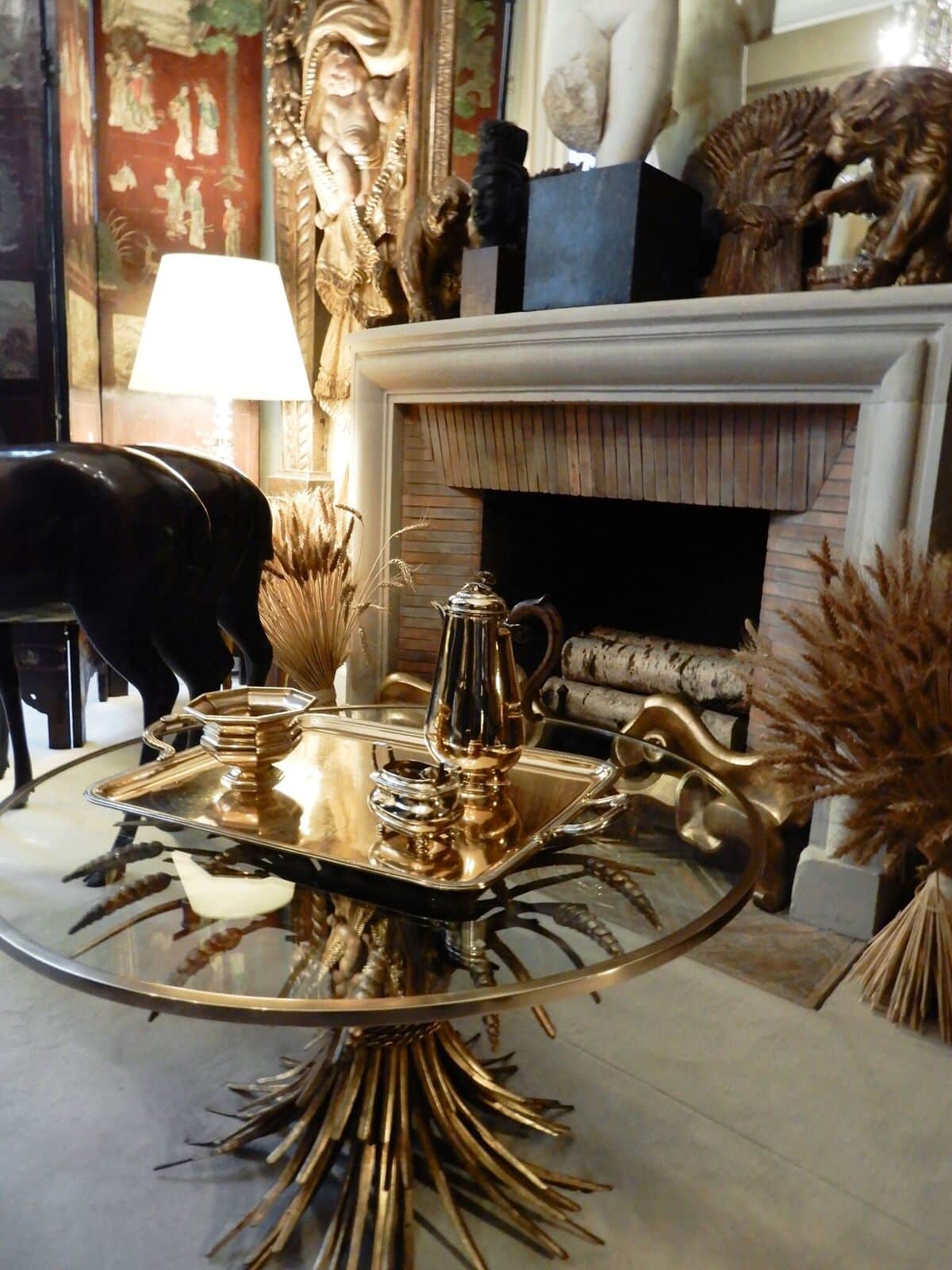 Gold furniture in Coco Chanel apartment