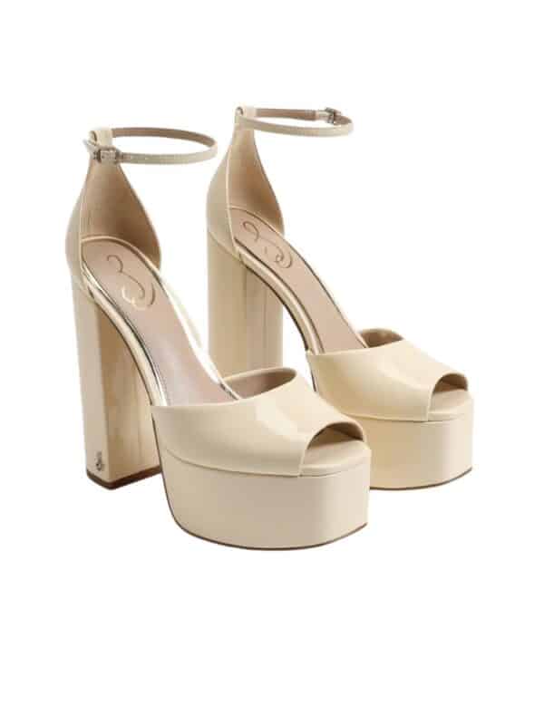 Sam Edelman cream platform heel