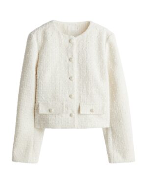 white boucle lady jacket