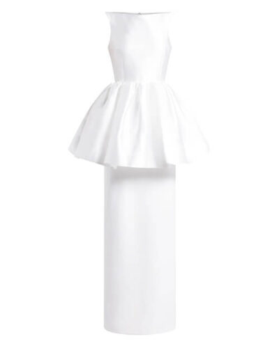 solace london ruffled white maxi dress