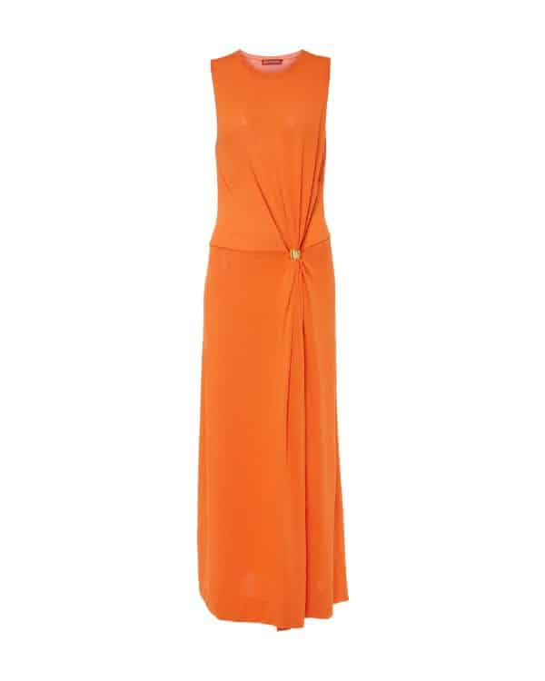 orange midi dress