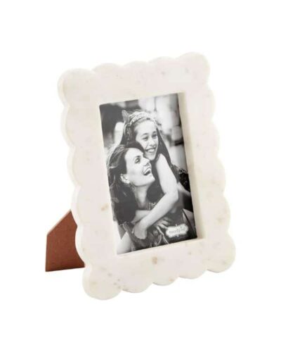 scalloped marble picture frame