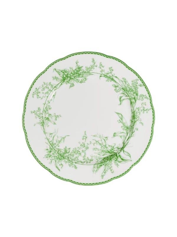 Lily of the Valley Dior Dinner Plate in Green