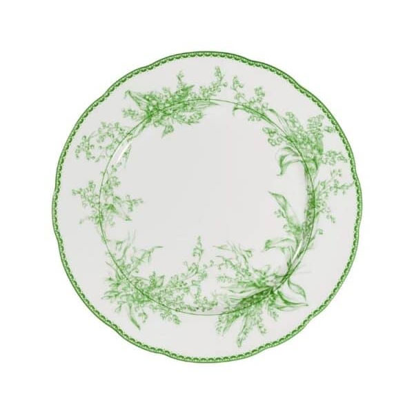 dior lily of the valley green plate