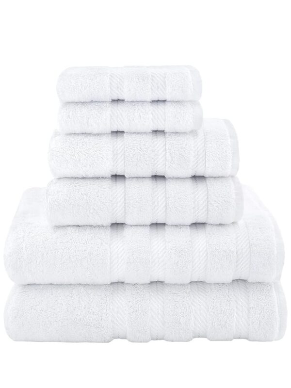 stack of white towels to register for your wedding