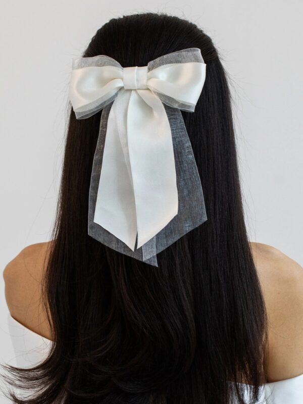 Jennifer Behr white hair bow