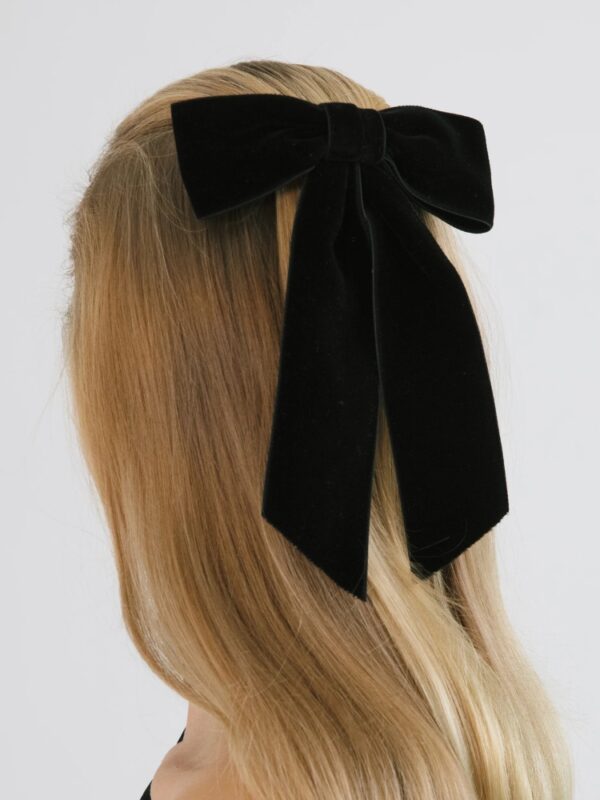 Jennifer Behr black velvet hair bow