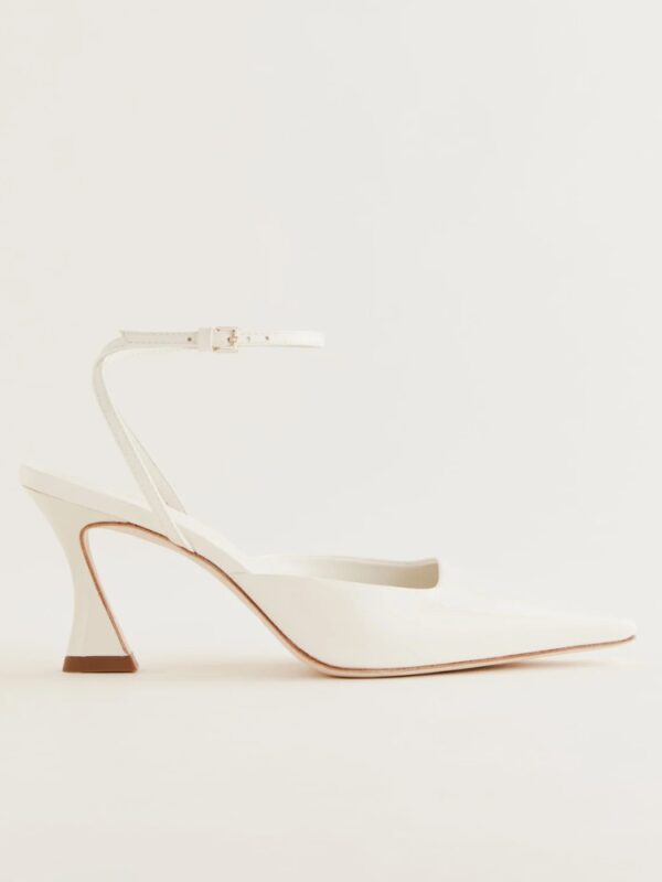 Reformation White Natasha Bridal Pump