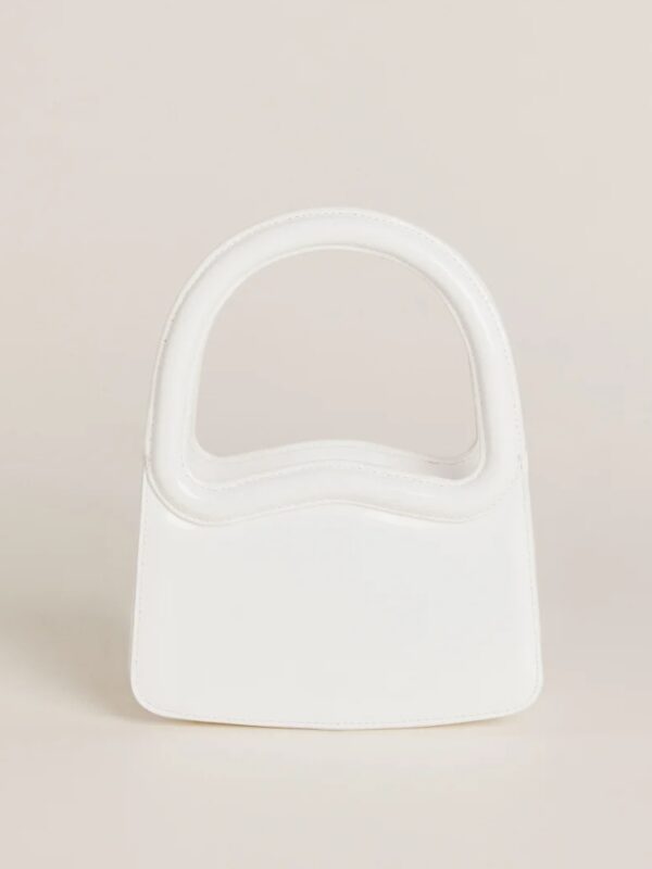 Mini Luciana Frame Handle White Purse