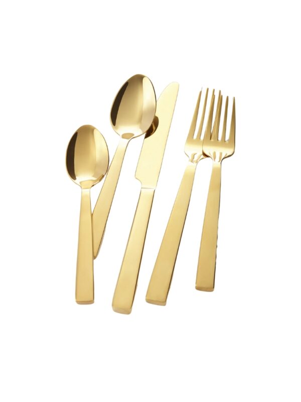 gold flatware