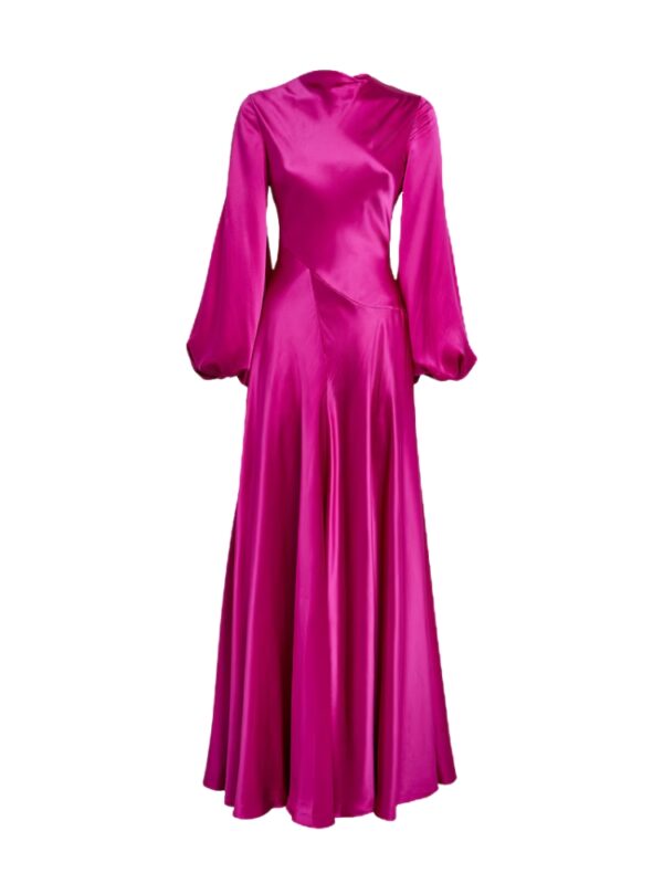 pink satin dress