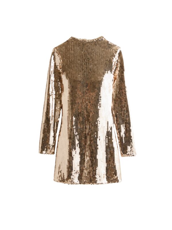 gold sequin mini dress for holidays