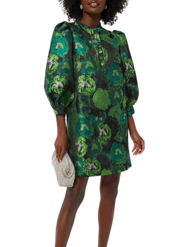 green jacquard tuckernuck dress