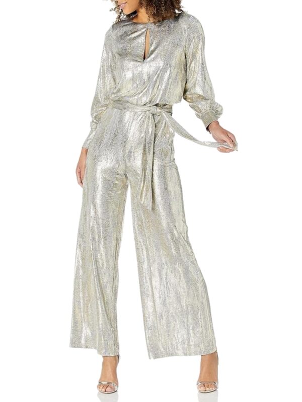 silver metallic nye jumpsuit