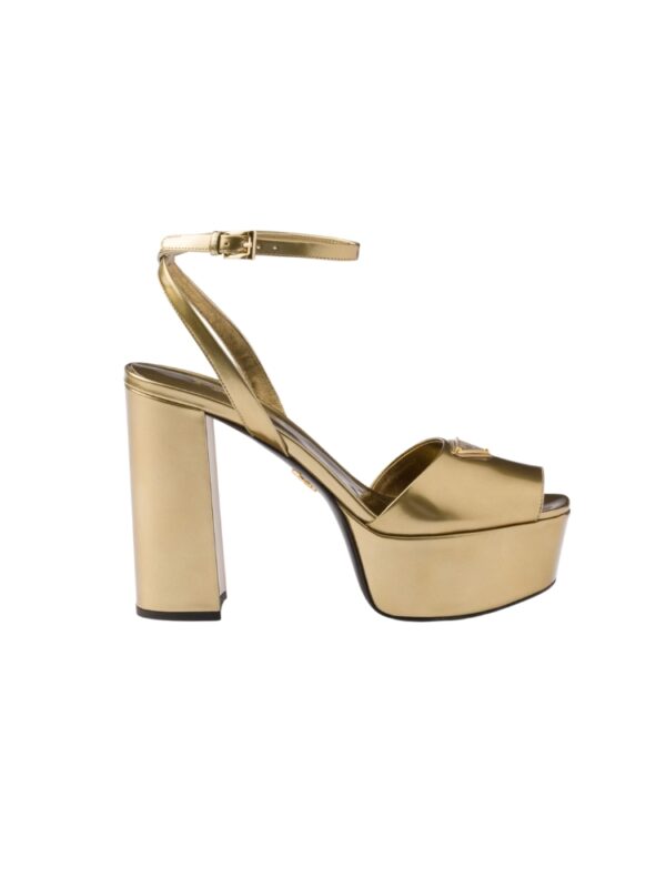 gold prada platforms