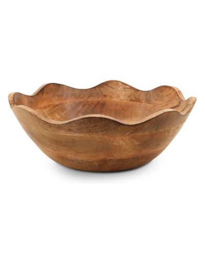 scallop wood bowl