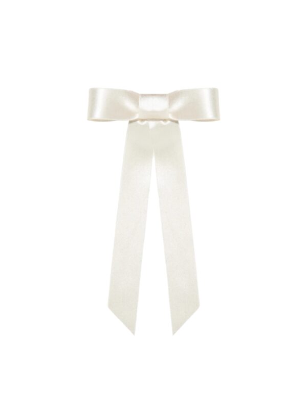 ivory satin bow