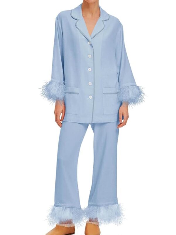 blue feather pjs