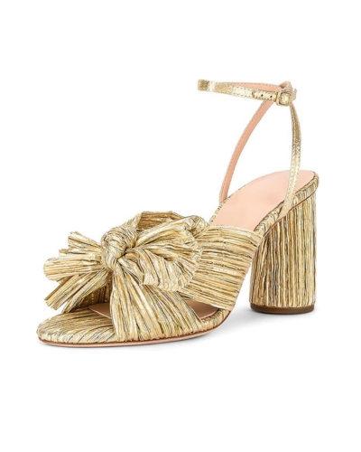 gold loeffler randall block heels