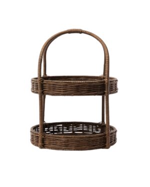 woven basket shelf