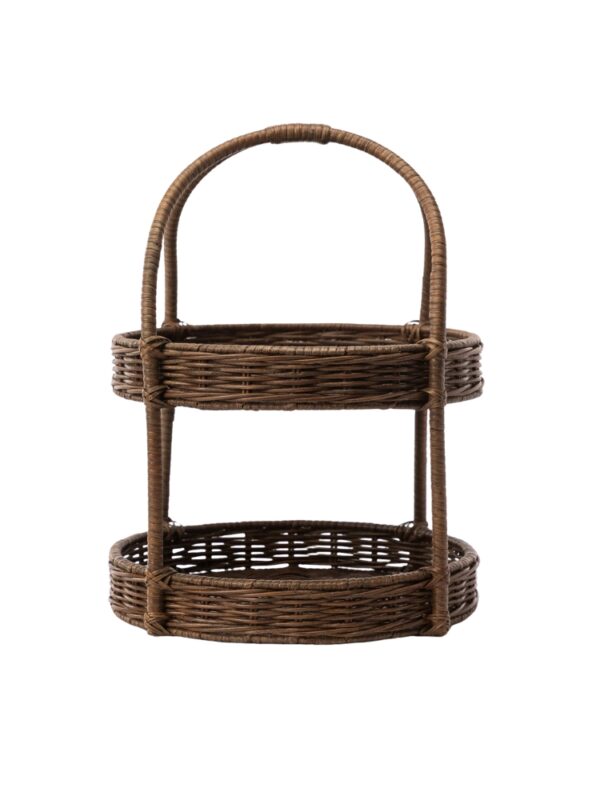 woven basket shelf