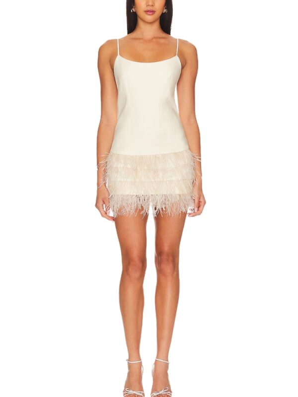 white fringe bachelorette party dress