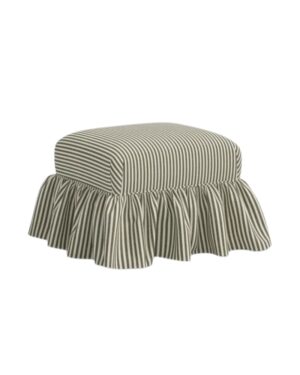 ruffle striped ottoman