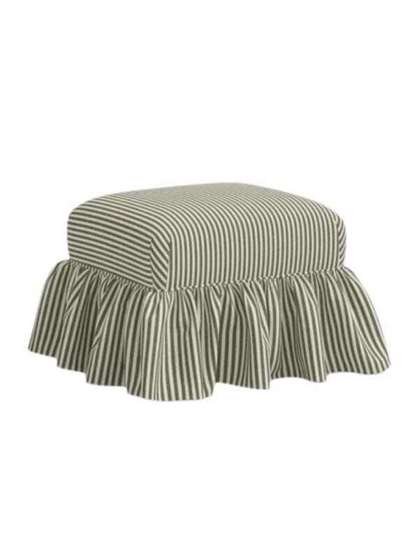 ruffle striped ottoman