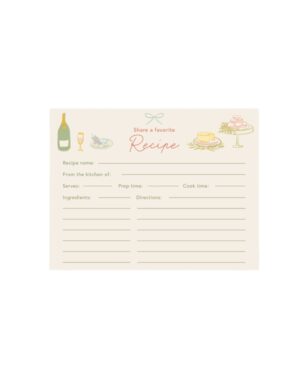 recipe card bridal shower trends 2025