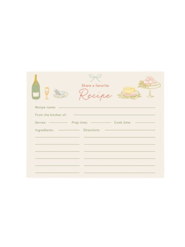 recipe card bridal shower trends 2025