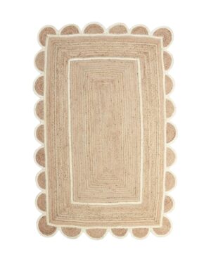 scallop jute rug