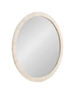 Boho Round Rattan Mirror