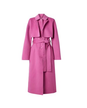 pink trench coat