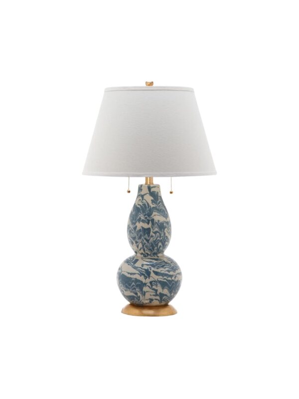 blue swirl table lamp