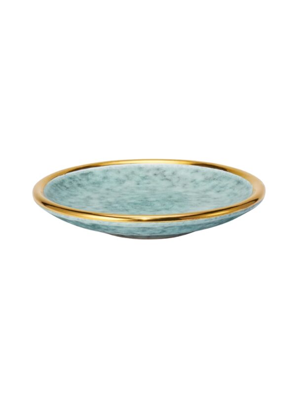 gold turquoise plate