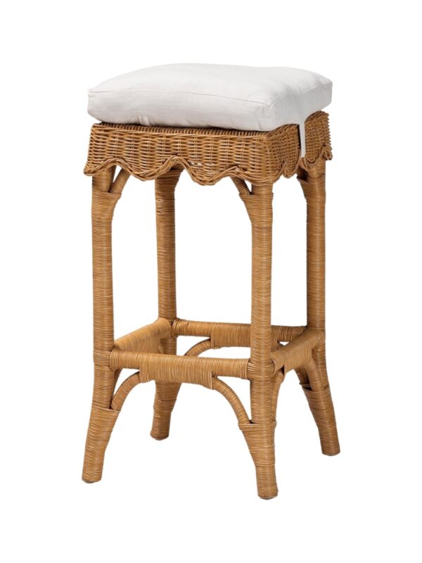 rattan stool with cushion