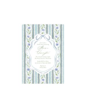 floral bow bridal shower invitations 2025