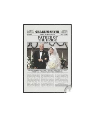 father of the bride newspaper for wedding