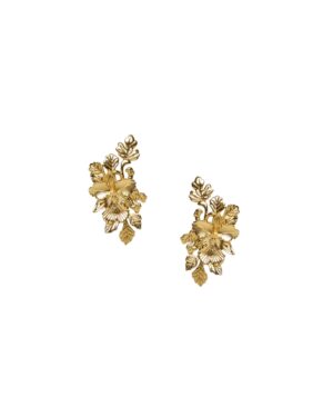 gold leaf earrings