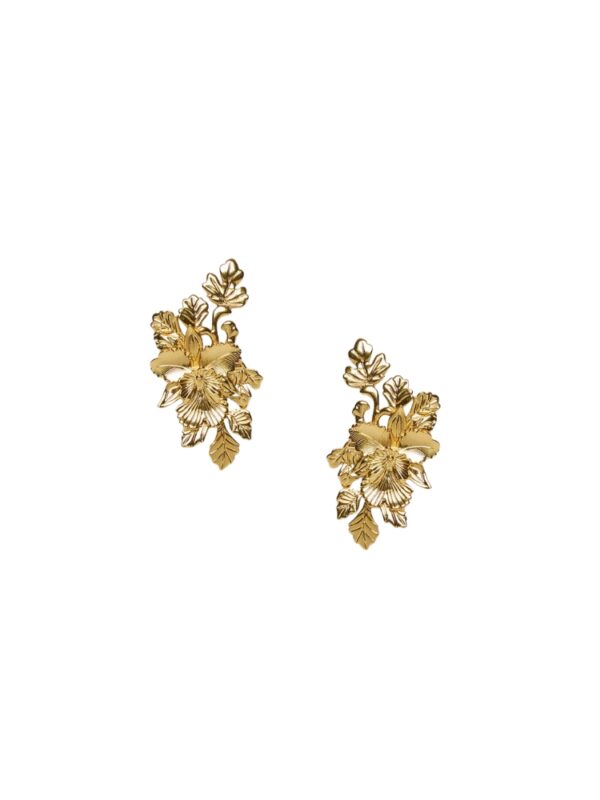 gold leaf earrings