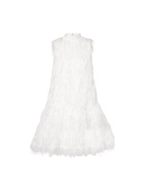 feather bridal shower dress