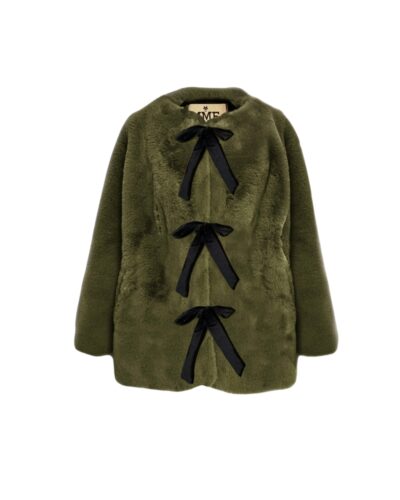 MME green bow coat