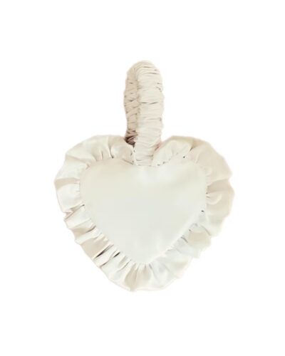 satin heart bag