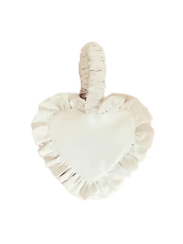 satin heart bag