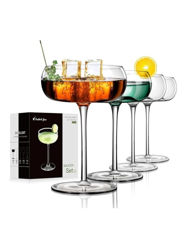 set of cocktail glasses