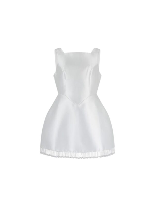 The Ultimate Muse Embellished Rehearsal White Mini Dress