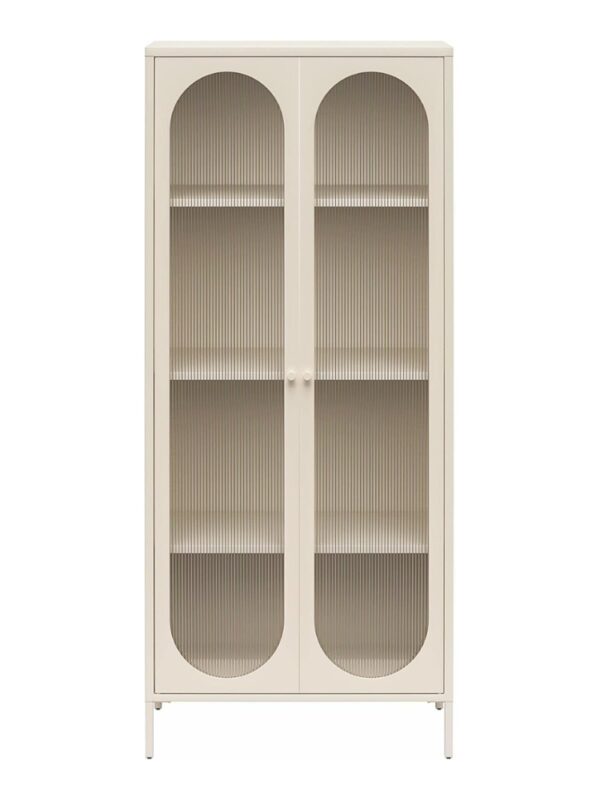 Mr. Kate Luna Tall 2 Door Accent Cabinet with Fluted Glass