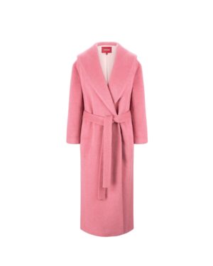 pink wool coat long