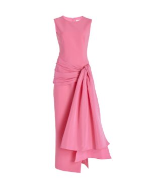 Carolina Herrera Pink Crepe Midi Dress