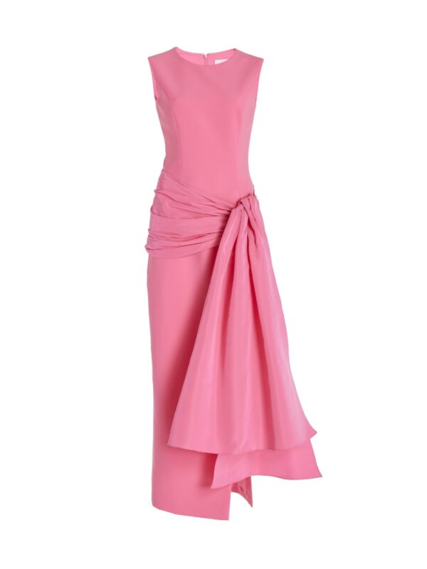 Carolina Herrera Pink Crepe Midi Dress